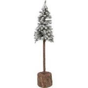 Clayre & Eef Mini Kunstkerstboom Ø 10x48 cm Groen Hout