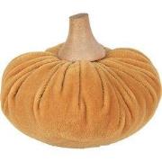 Clayre & Eef Decoratie Pompoen Ø 12x10 cm Oranje Polyester