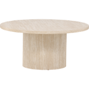 Nohr houten salontafel beige - Ø 80 cm