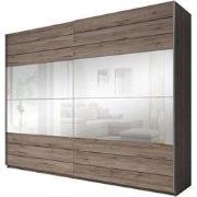 Meubella - Kledingkast Gina - Eiken - 270 cm - Met spiegel