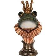 Clayre & Eef Decoratie Beeld Kikker 12x11x22 cm Groen Kunststof