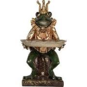 Clayre & Eef Decoratie Beeld Kikker 16x15x28 cm Groen Kunststof