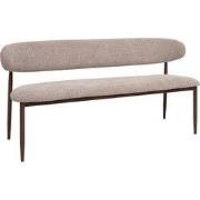 Eetkamerbank - Taupe/Walnoot - 200x55x77cm - Alexia