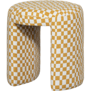 WOOOD Charlie Kruk - Polyester - Ruitjes - Geel