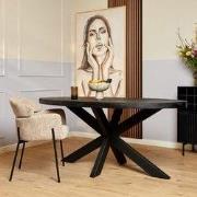 Eetkamertafel Denver Black | Ovaal | 160 cm - 160 x  x 90