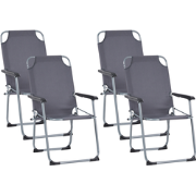 GALATSI - Tuinstoel set van 4 - Grijs - Staal