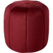 SELBY - Poef - Donkerrood - Fluweel