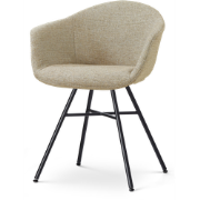 Noa-Otis eetkamerstoel taupe melange - zwart onderstel