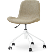 Nout-Fé bureaustoel taupe melange - wit onderstel