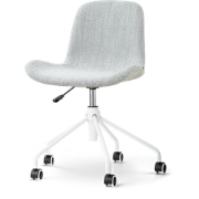Nout-Fé bureaustoel grijs melange - wit onderstel