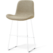 Nino-Fé barkruk taupe melange - wit onderstel - 75 cm