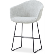 Nino-Otis barkruk grijs melange - zwart onderstel - 65 cm