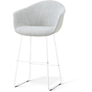 Nino-Otis barkruk grijs melange - wit onderstel - 75 cm