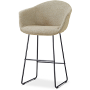 Nino-Otis barkruk taupe melange - zwart onderstel - 75 cm