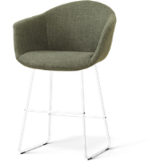 Nino-Otis barkruk forestgroen - wit onderstel - 65 cm