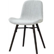 Nena-Fé eetkamerstoel grijs melange - zwart houten onderstel