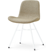 Noa-Fé eetkamerstoel taupe melange - wit onderstel