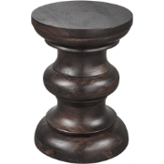 WOOOD Jonah Bijzettafel - Hout - Donkerbuin - 42x30x30