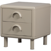 WOOOD Rune Ladekast met 2 lades - Metaal - Honinggeel - 45x42x42