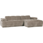 WOOOD Mojo Chaise Longue Bank Rechts - Ribstof - Donker Zand