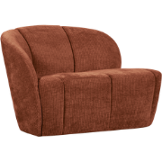 WOOOD Mojo 2-Zits Bankje Links - Geweven Ribstof - Roestbruin