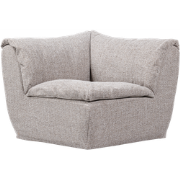 WOOOD Baggy Hoekelement - Geweven Stof - Naturel Melange - 81x96x96