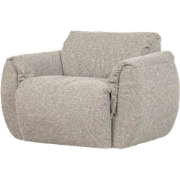 WOOOD Baggy Draaifauteuil - Geweven Stof - Naturel Melange - 81x104x84