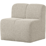 WOOOD Mojo Eetbankje 84cm Met Rugleuning - Bouclé - Beige Melange