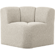 WOOOD Mojo Eetbankje Hoek Met Rugleuning - Bouclé - Beige Melange