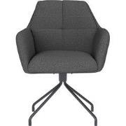 Eetkamerstoel Grijs - Metaal Draaibaar - Pete