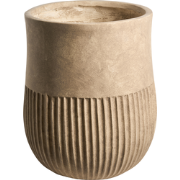 PYLAROS - Bloempot - Beige - 36 x 36 x 46 cm - Klei-vezelmengsel