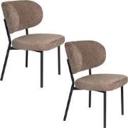 Housecraft Living Sanne Eetkamerstoelen Bruin - Set van 2