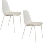 Housecraft Living Jeffrey Eetkamerstoelen Wit - Set van 4