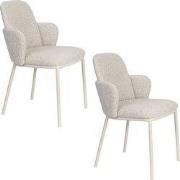 Housecraft Living Jerrico Eetkamerstoelen Licht Beige - Set van 2