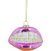 Ornament - Xmas Hanger - Braclet Lip - Glass - Pink - 9x6,5x6,5cm