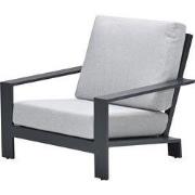 Lincoln verstelbare lounge stoel - carbon black - valley sand