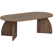 Salontafel met ovaal blad en gebogen poten L120 cm - SELENE