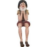 Clayre & Eef Beeld Pinokkio 14x8x29 cm Bruin Polyresin