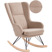 LUOMA - Schommelstoel - Beige - Bouclé