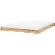 ANTRAS - Bed zonder hoofdbord - Lichtbruin - 180 x 200 cm - Rubberhout
