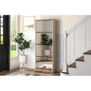 NIEUW - Schoenenkast 'Mex' Spiegel 4 laden Decor Sonoma