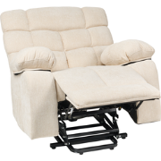 ARES - Relaxfauteuil elektrisch - Lichtbeige - Stof