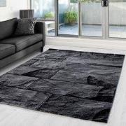 Tapijtenloods Parma Design Vloerkleed Zwart / Grijs Laagpolig- 80x300 ...