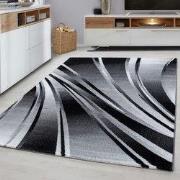 Tapijtenloods Parma Design Vloerkleed Zwart / Grijs Laagpolig- 120x170...