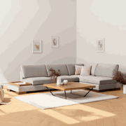 Hoekbank Rechts Tulip Licht Grijs