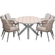 Garden Impressions Kalibo tuinset 7-delig - Tulli tuintafel 220x115 cm...