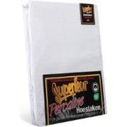 Superieur Hoeslaken - 90x210/220 cm - Wit - 100% katoen