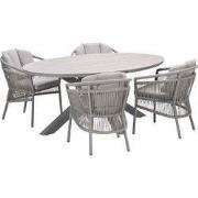 Garden Impressions Sorong tuinset 5-delig - Tulli tuintafel 180x115 cm...
