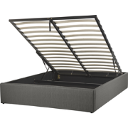 DINAN - Tweepersoonsbed - Donkergrijs - 140 x 200 cm - Polyester