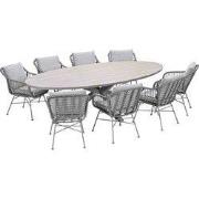 Garden Impressions Lucas tuinset 9-delig valley sand - Tulli tuintafel...